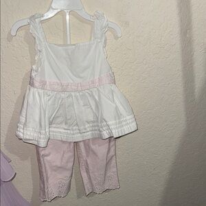 Janie and jack size 2t White and Pink Baby Outfit